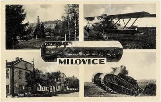 historická fotografie Milovice